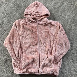 Zyia Active Blush Sherpa Block Zipper Jacket